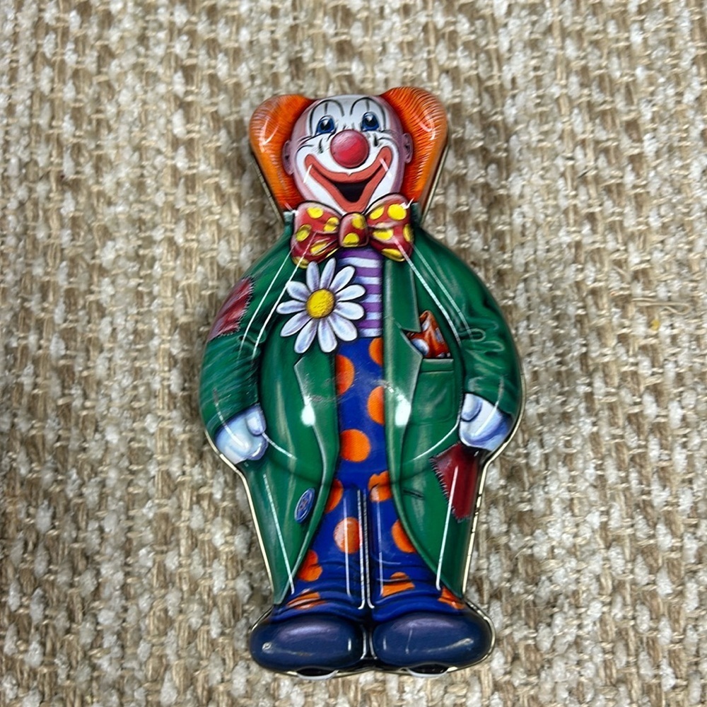 1994 Clown Candy tin By Silver Crane Company for Department 56